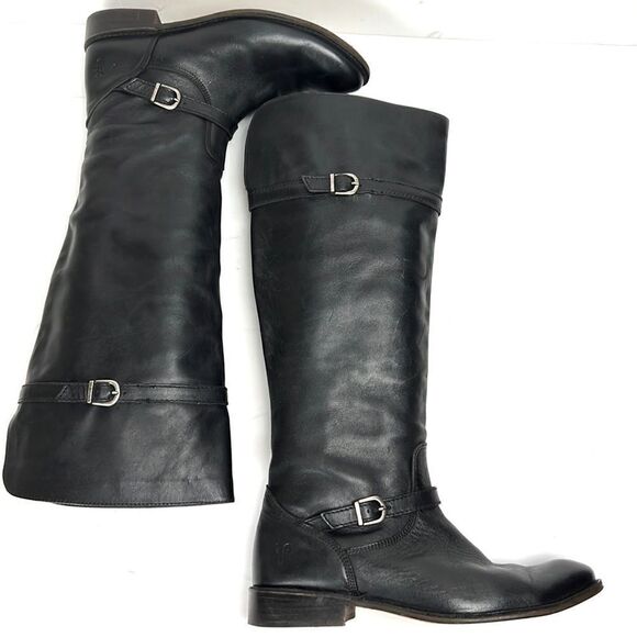 FRYE Shirley 77745 Riding Equestrian
Tall Black Leather Size 8 - Picture 4 of 16